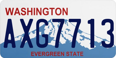 WA license plate AXG7713