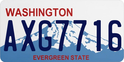 WA license plate AXG7716