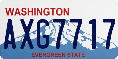 WA license plate AXG7717