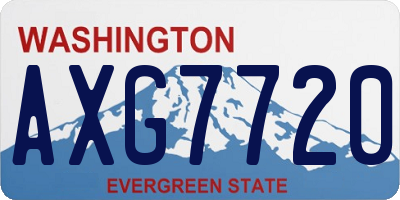 WA license plate AXG7720