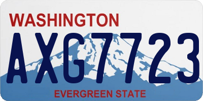 WA license plate AXG7723