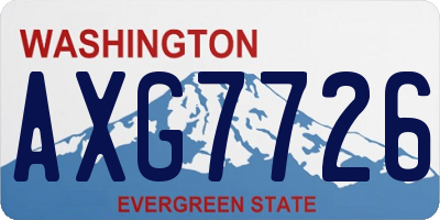 WA license plate AXG7726