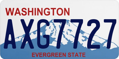 WA license plate AXG7727