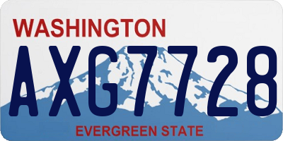 WA license plate AXG7728