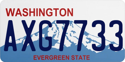 WA license plate AXG7733
