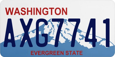 WA license plate AXG7741