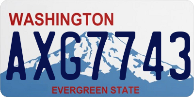 WA license plate AXG7743