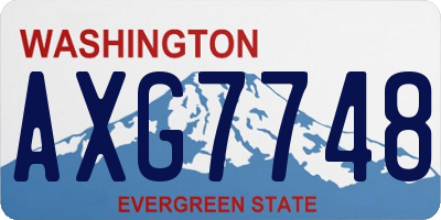 WA license plate AXG7748