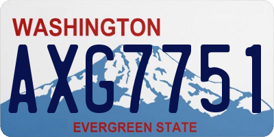 WA license plate AXG7751