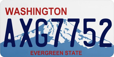 WA license plate AXG7752