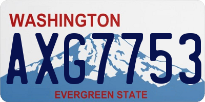 WA license plate AXG7753