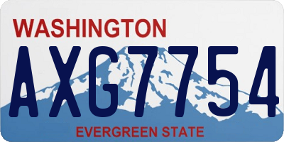 WA license plate AXG7754