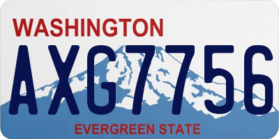 WA license plate AXG7756