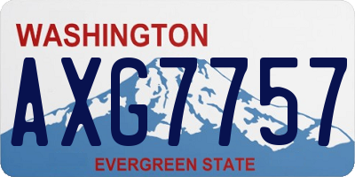 WA license plate AXG7757