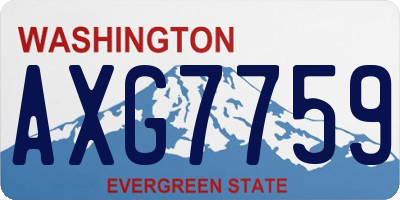WA license plate AXG7759