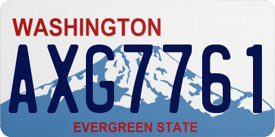 WA license plate AXG7761