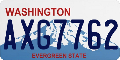 WA license plate AXG7762