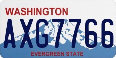 WA license plate AXG7766