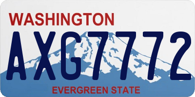 WA license plate AXG7772