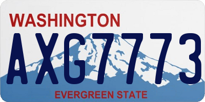 WA license plate AXG7773