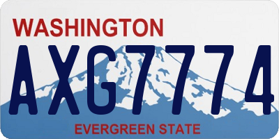 WA license plate AXG7774
