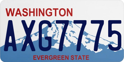 WA license plate AXG7775