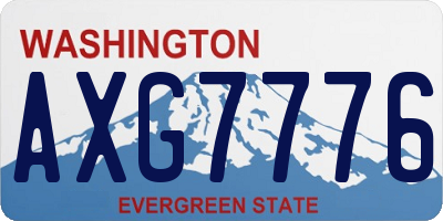 WA license plate AXG7776
