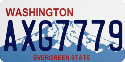 WA license plate AXG7779