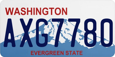WA license plate AXG7780