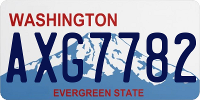 WA license plate AXG7782
