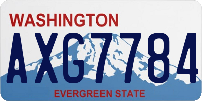 WA license plate AXG7784