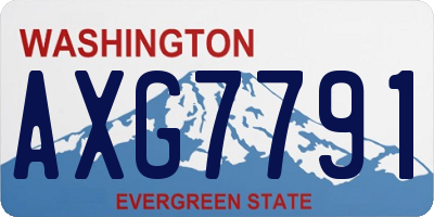 WA license plate AXG7791