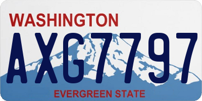 WA license plate AXG7797