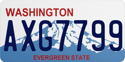 WA license plate AXG7799