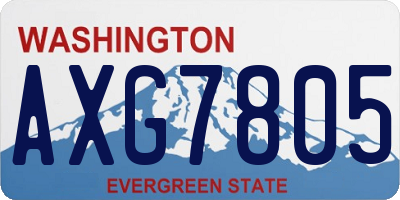 WA license plate AXG7805