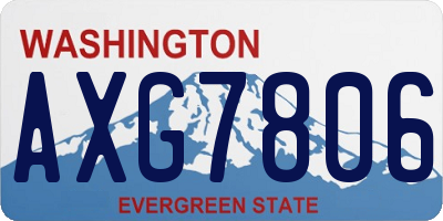 WA license plate AXG7806