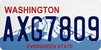 WA license plate AXG7809