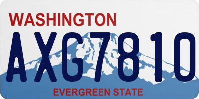 WA license plate AXG7810