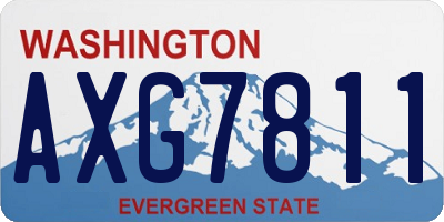 WA license plate AXG7811