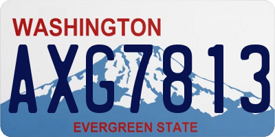 WA license plate AXG7813