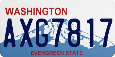 WA license plate AXG7817