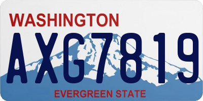 WA license plate AXG7819