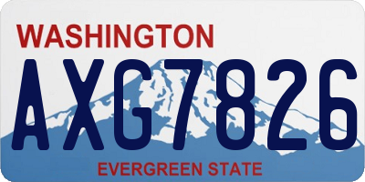 WA license plate AXG7826