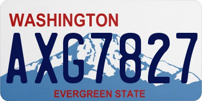 WA license plate AXG7827