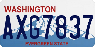 WA license plate AXG7837