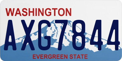 WA license plate AXG7844