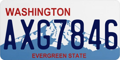WA license plate AXG7846