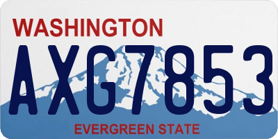 WA license plate AXG7853