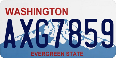 WA license plate AXG7859