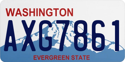 WA license plate AXG7861